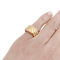 Bague 47 Bague godrons en or jaune et diamants. 58 Facettes 34440