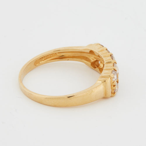 Bague 55 Bague Or Jaune avec Diamants 58 Facettes RÉF 6066/16