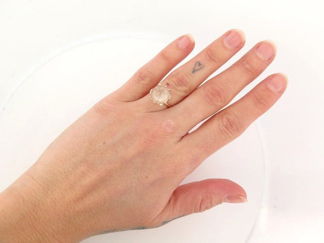 Bague 51 bague CHRISTIAN DIOR oui t 51 morganite diamants or rose 18k 58 Facettes 265917