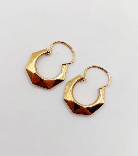 Boucles d'oreilles Boucles d'oreilles créoles Art Déco or jaune finement travaillées 58 Facettes A05362