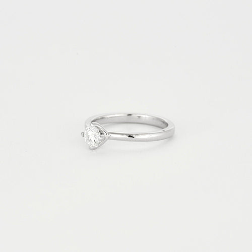 Bague 54 Solitaire or blanc avec diamant 58 Facettes 3121239