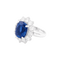 Bague 52 Bague "Pompadour" or blanc, diamants, saphir. 58 Facettes 34460