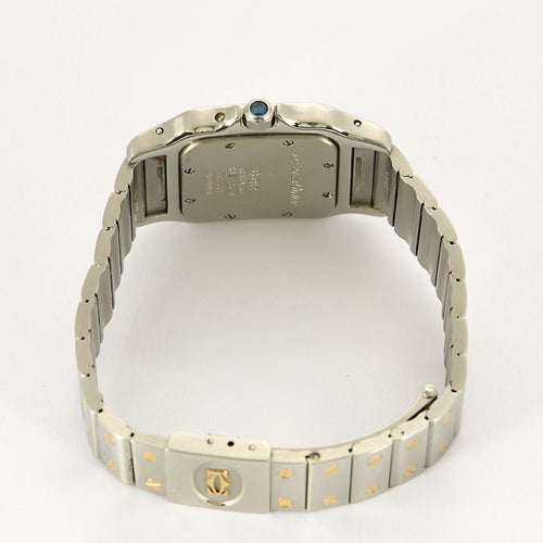 Montre Montre Cartier Santos Galbée Phase de Lune Grand Modèle Or Jaune 18K et Acier 58 Facettes