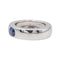 Bague 41 O.J. Perrin Bague Jonc  Or blanc Saphir 58 Facettes 1582974CN