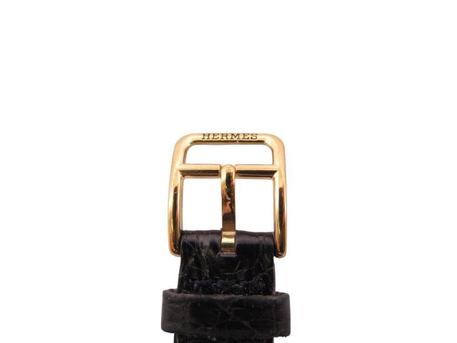 Montre montre vintage HERMES Kelly Mini Cadenas 20 mm plaque or quartz dame 58 Facettes 268902