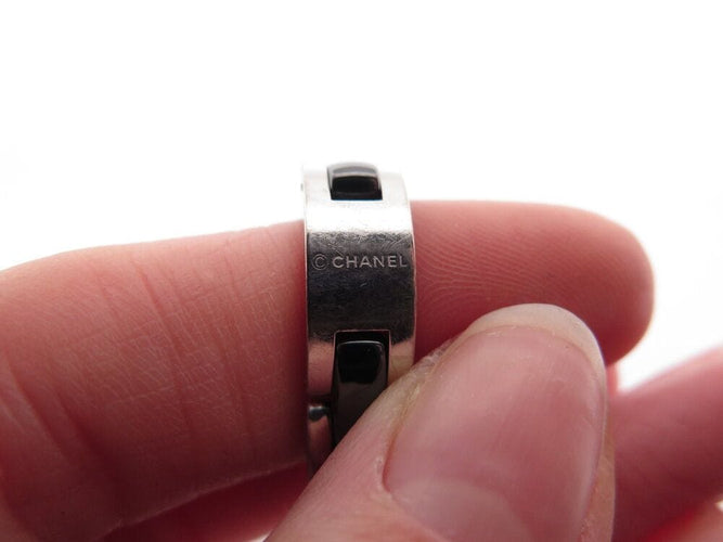 Bague 52 bague CHANEL ultra j2636 t52 en or blanc 18k & ceramique noire black 58 Facettes 267075