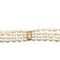 Collier ras de cou or jaune et blanc - Perles de culture baroque