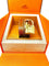 Montre Montre Hermès «  Kelly », cadran PM plaqué or, double tour cuir marron 58 Facettes AB453
