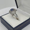 Bague 50 Bague or gris et platine, saphir, diamants 58 Facettes