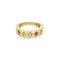 Bague jonc matelassée sertie de quartz de couleurs