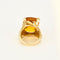 Bague 54 Bague Cocktail or jaune et citrine 58 Facettes CAN1098