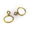 Boucles d'oreilles Vintage 14K Gold Florentine Finish Double Hoop Earrings 58 Facettes