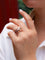 Bague 54.5 Bague tank or rose diamant grenats 58 Facettes J369