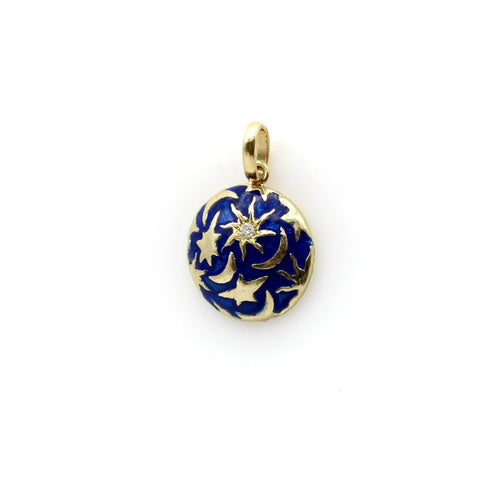 Pendentif Pendentif Galaxy Lune et Étoiles 58 Facettes