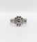 Bague marguerite vintage or blanc, 0,60 carat diamants serti illusion 58 Facettes A06236