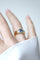 Bague 53 Bague jonc godronnée saphir de Ceylan et diamants en or jaune 18k 58 Facettes