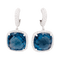 Boucles d'oreilles Boucles d'oreilles or, topaze bleue, diamants. 58 Facettes 34032