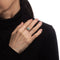 Bague Bague en platine avec opale semi-noire naturelle de 1,20 ct et diamant, taille 6, bijoux raffinés 58 Facettes G11996