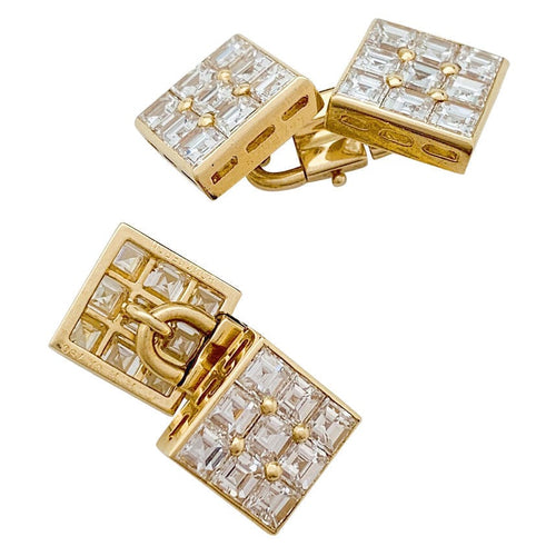 Boutons de manchette Boutons de manchette Boucheron en or jaune, diamants. 58 Facettes 31095