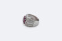 Bague 11 / Oro Bianco Bague Fleur Diamants Rubis 58 Facettes ANL700