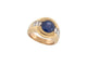 Bague 57 vintage bague POIRAY sertie saphir & diamants baguettes en or jaune 58 Facettes 261196