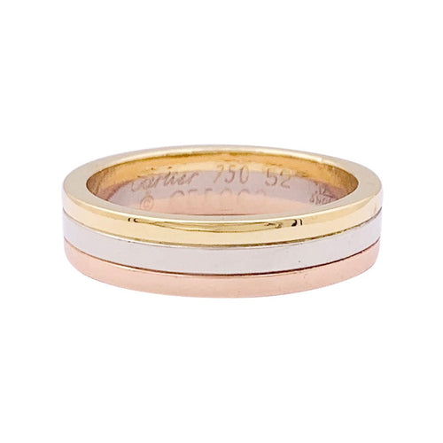 Bague 52 Alliance Cartier "Vendôme Louis Cartier", trois ors. 58 Facettes 33892