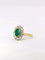 Bague Bague marguerite émeraude ovale diamants 58 Facettes J396