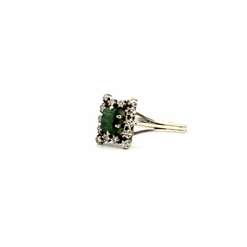Bague 58 Bague Pompadour Or Blanc 18k, Platine, Diamants et Émeraude 58 Facettes 30-GS34604