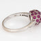 Bague 53 Bague empilable en or blanc avec rubis et diamants 58 Facettes G14017