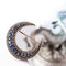 Broche Broche croissant saphirs et diamants 58 Facettes 14-104