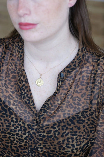Pendentif AUGIS - Médaille d'Amour Ange Or Jaune 58 Facettes