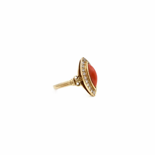 Bague Bague marquise corail 58 Facettes REF2394-116