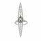 Bague 55.5 Bague vintage Art Déco en or 18 carats, sertie de diamants et de diamants, taille 7,5, style filigrane allongé. 58 Facettes G14158