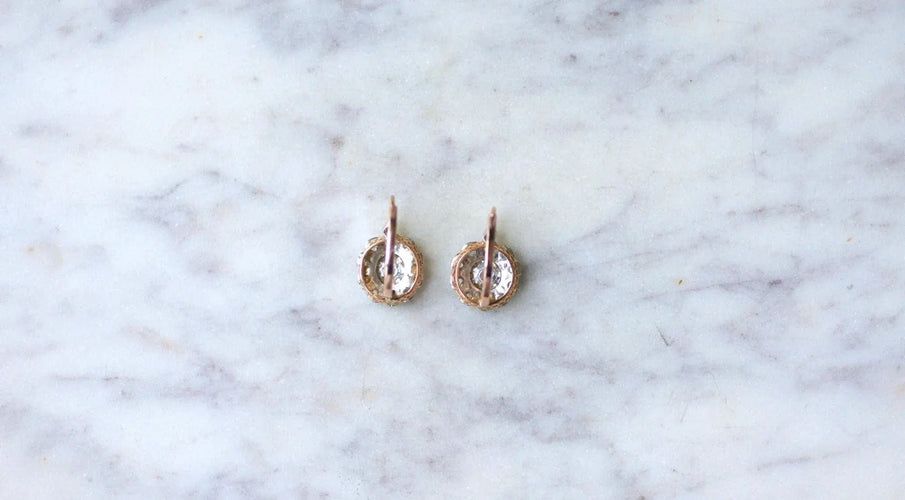Boucles d'oreilles Boucles d'Oreilles Marguerite Diamants Taille Rose 58 Facettes