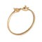 Bracelet Bracelet jonc vintage à double tête de renard en or jaune 14 carats Bypass Estate Jewelry 58 Facettes G13750