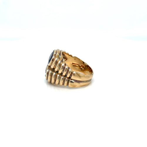 Bague 53 BULGARI - Bague en or double Baccellato, topaze bleue et iolite 58 Facettes