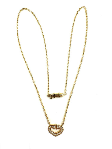 Collier CARTIER. Collection "Coeurs et symboles", collier or jaune et diamants 58 Facettes