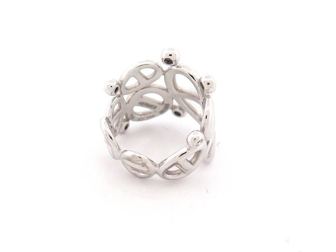 Bague 51 bague HERMES chaine d'ancre or blanc diamants 58 Facettes 262320