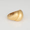 Bague 60 Bague cocktail vintage en or jaune 18 carats avec dôme cannelé 58 Facettes G13746