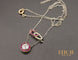 Collier Collier pendentif Art Déco diamant, rubis calibrés 58 Facettes A10447