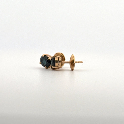 Boucles d'oreilles Puces d'oreilles Or Jaune & Saphirs 58 Facettes