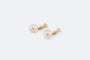 Boucles d'oreilles Boucles d'oreilles en or jaune avec perle et diamants 58 Facettes orc257