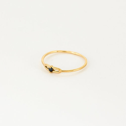 Bague 51 Bague or jaune, saphir 58 Facettes NAR01483