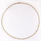 Collier Chaine large or jaune maille gourmette rectangulaire limée 58 Facettes CVCH17