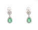 Boucles d'oreilles Boucles d'oreilles en or blanc avec diamants et émeraude 58 Facettes