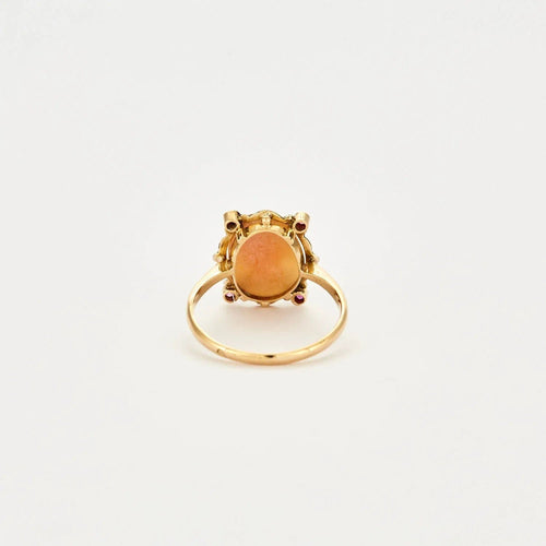 Bague 57 Bague Camée or jaune et rubis 58 Facettes BO/230128/