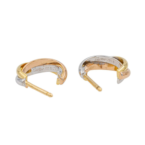Boucles d'oreilles Cartier Boucles d'oreilles Créoles Trinity Or jaune 58 Facettes 2971282CN