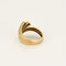 Bague godrons en Or jaune et diamants