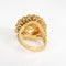 Bague Bague vintage années 60 en or jaune 18 carats, sertie de diamants et de rubis, taille 5,25, bijou cocktail à motif floral. 58 Facettes G13995