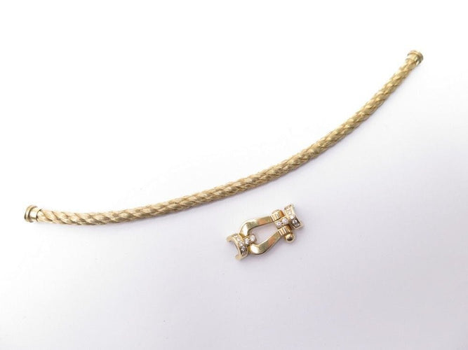 Bracelet bracelet FRED force 10 gm en or jaune & diamants 58 Facettes 241384